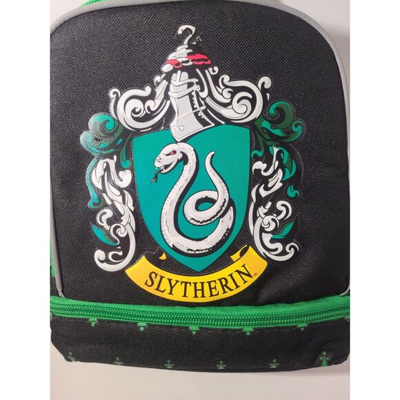 Harry Potter Slytherin Crest Dual Compartment Lunch Bag Tote by Seven Times Six - Picture 2 of 4